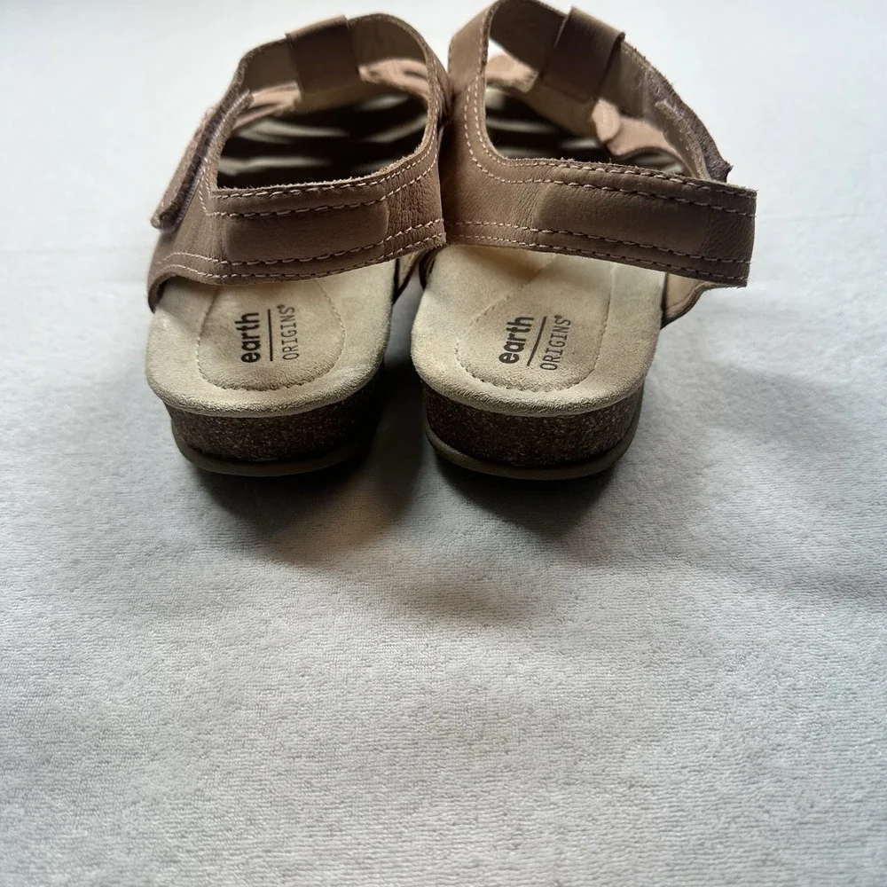 Earth Origins Savoy Sierra Women's Size 9 Pink Leather Slingback Heel Sandals‎